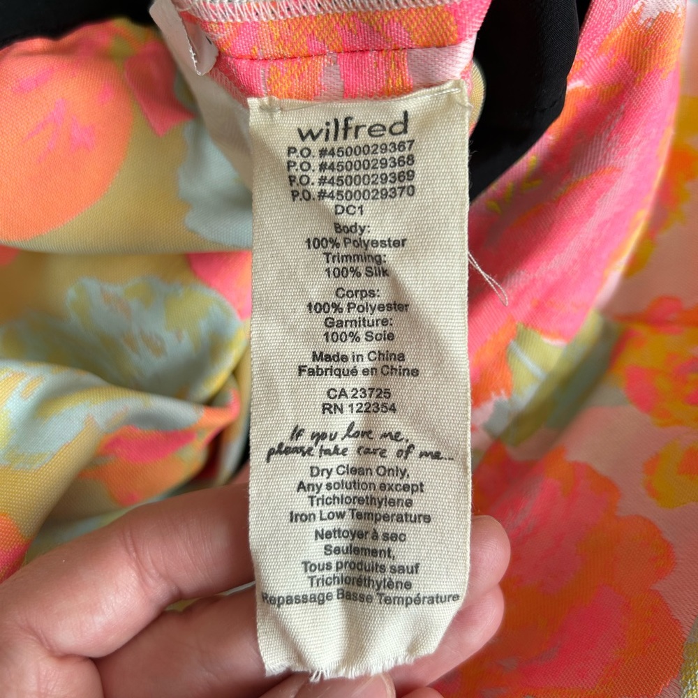 New Aritzia Wilfred Neon Floral Shorts - Fabric Made in France - US Size 6 - Picture 6 of 10